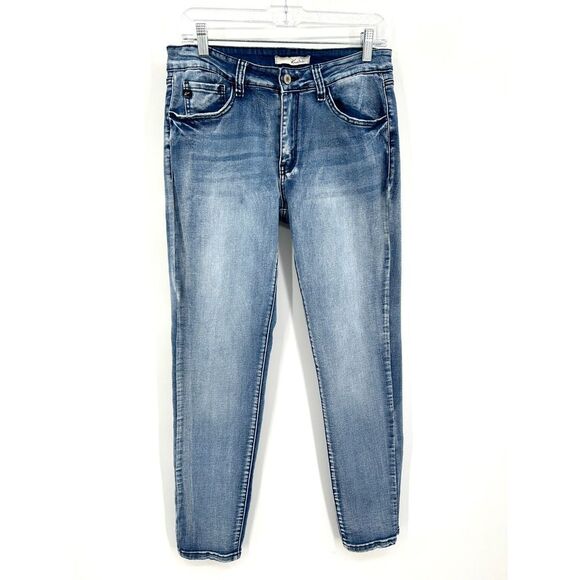 KANCAN Light Wash High Rise Skinny Stretch Denim Blue Jeans Size 13 / 30 - Picture 1 of 7